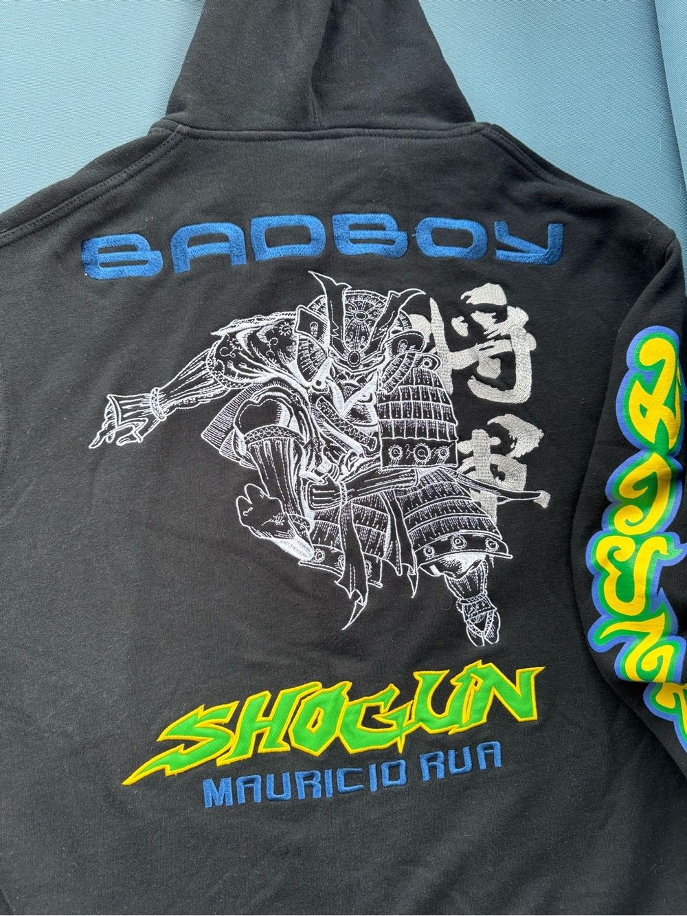 VTG 2010 Bad Boy Shogun Mauricio Rua Walkout Zip Hoodie Black L MMA Flawless
